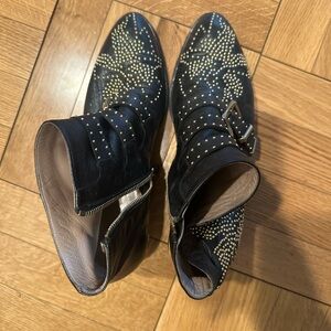 Chloe Susanna Studded Leather Ankle Boots